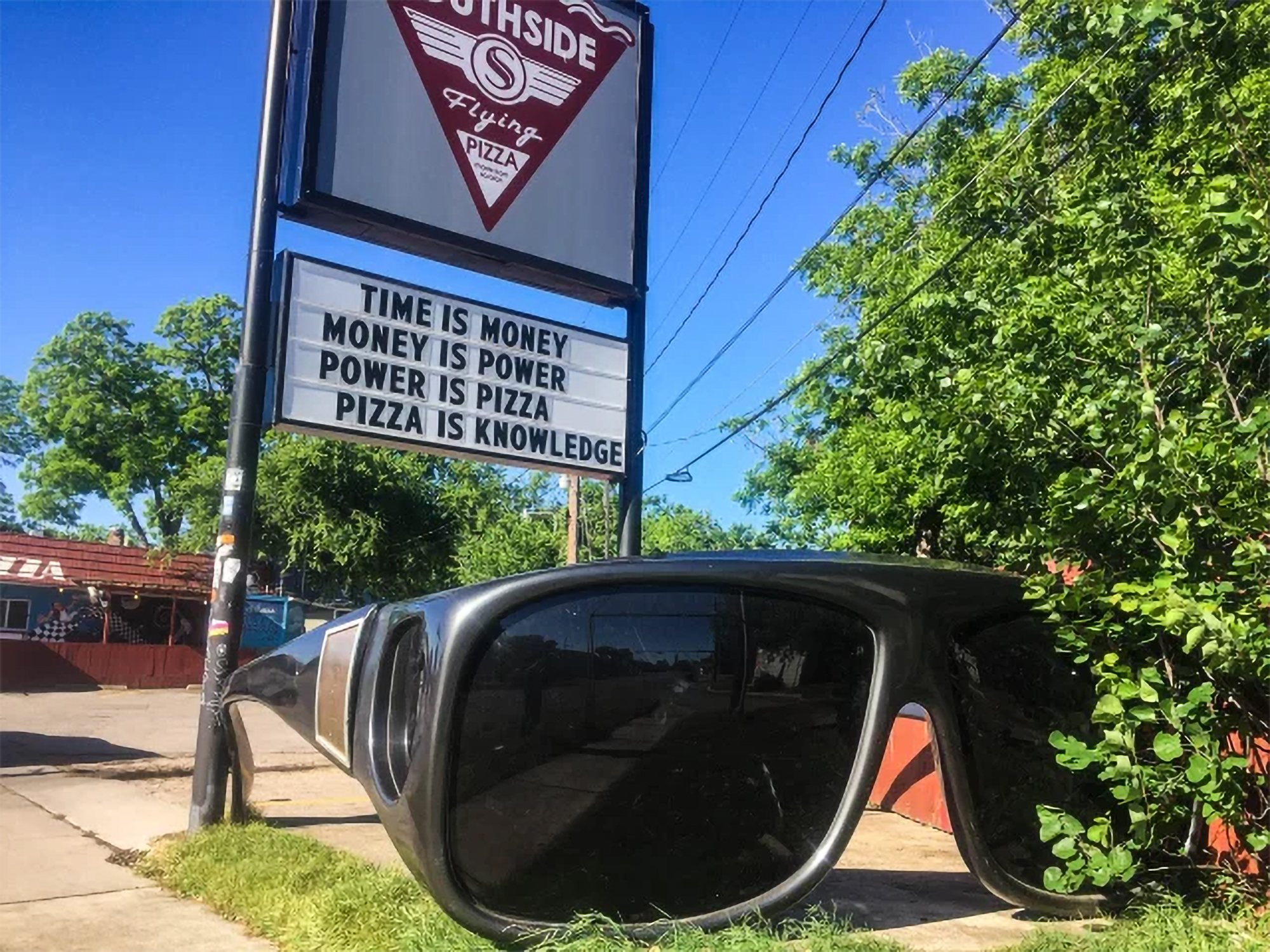 very large sunglasses