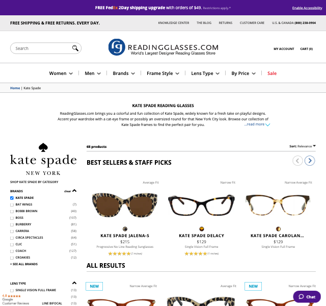 Kate Spade Reading Glasses