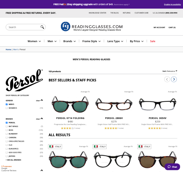 Men's Persol Eyeglasses | ReadingGlasses.com
