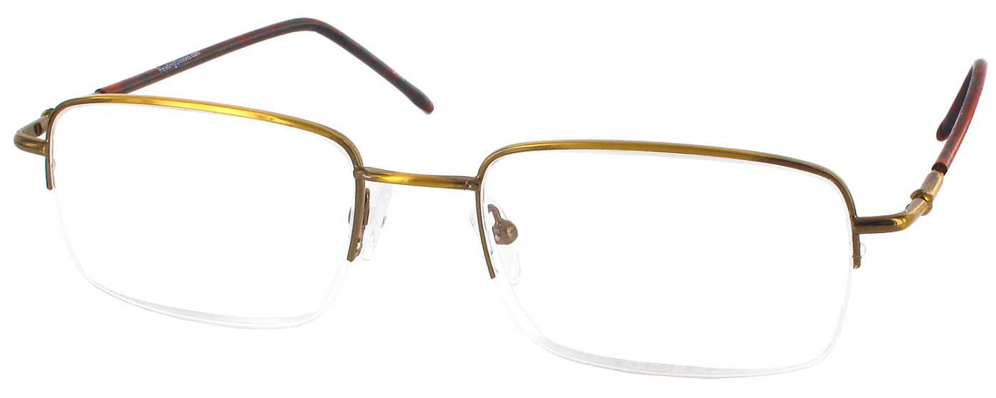 Men's SemiRimless Wide Frames
