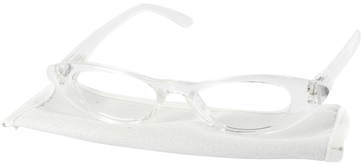 clear frame reading glasses
