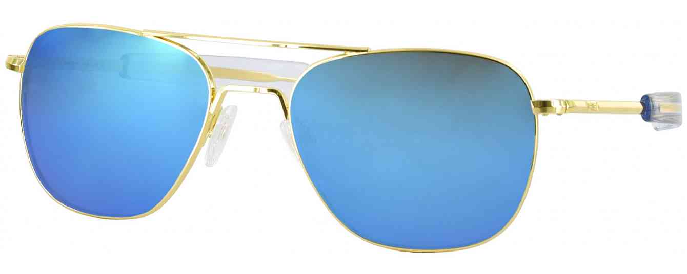 Aviator 23k Gold Progressive No Line Reading Sunglasses Polarized With Mirror